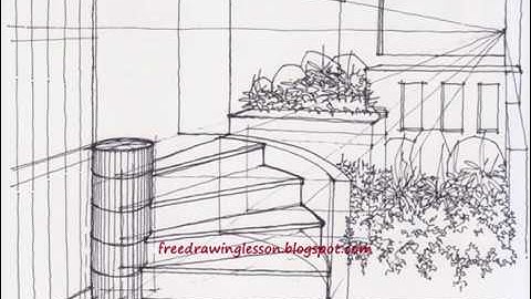 Perspective Drawing : Draw a box : Draw spiral steps in one point perspective. #shorts