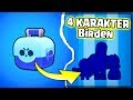 ÜCRETSİZ KUTUDAN 4 KARAKTER BİRDEN !! Brawl Stars