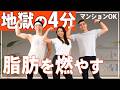 【4分HIIT】マンションOK!飛ばないHIITトレーニングで全身の脂肪をごっそり燃やす!短時間の脂肪燃焼筋トレでダイエット!家で一緒にやってみよう