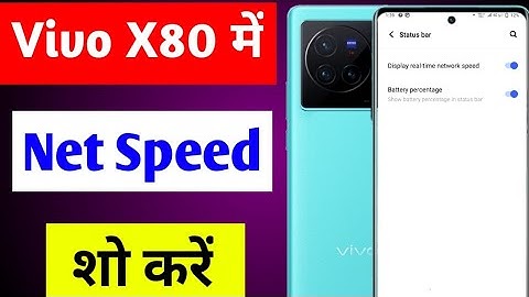 Vivo X80 me net speed show kaise kare | how to show net speed on status bar Vivo X80