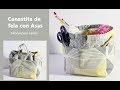 Canasta de tela / Cesta de tela con asas