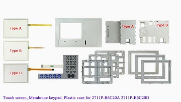 2711P-B6C20A 2711P-B6C20D Plastic Case, Touch Screen, Membrane Keypad for PanelView Plus 600