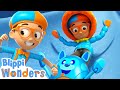 Snowy Slide Song | Blippi Wonders | Cartoons for Kids - Explore With Me!