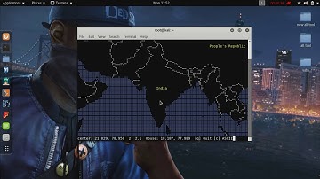 how to view world map on your terminal in kali linux 2017