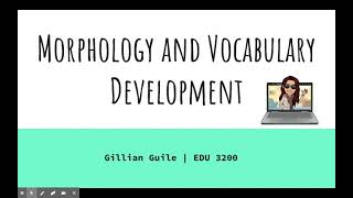 Morphology and Vocabulary Development