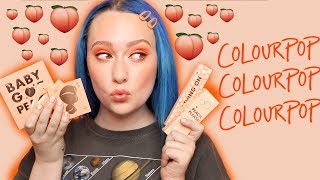 *NEW* COLOURPOP PEACH COLLECTION! Tutorial, Swatches &amp; Comparisons | JkissaMakeup