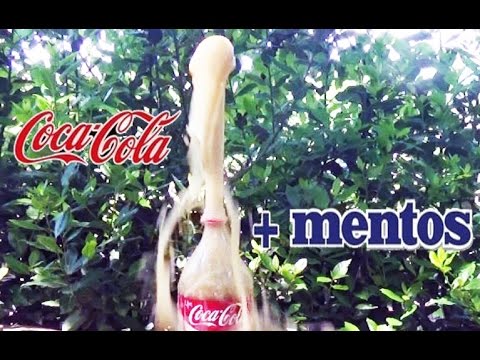 Coca-Cola и ментос СУМАСШЕДШИЕ Эксперимент / ექსპერიმენტი - კოკა კოლა და მენთოსი