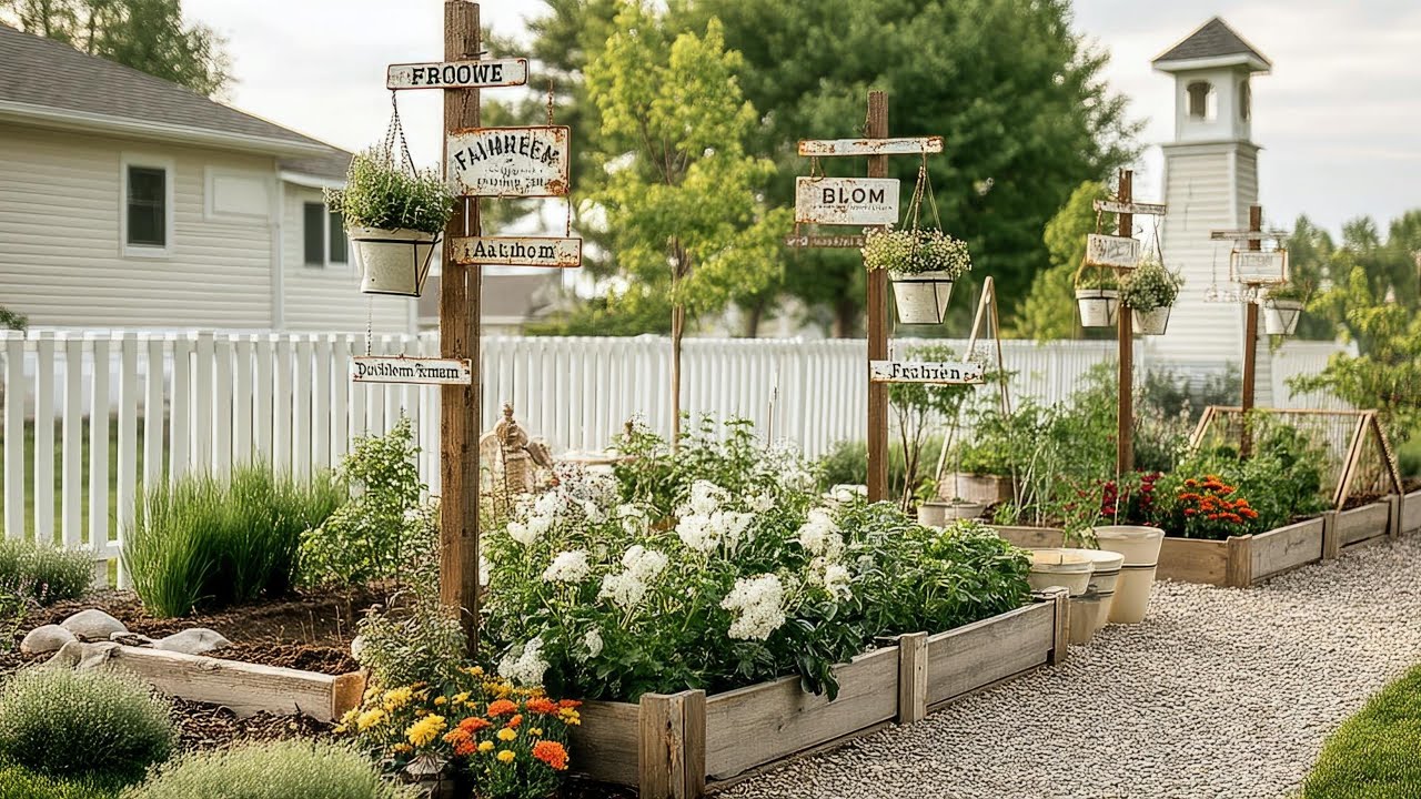 Charming Garden Decor Ideas: Achieve a Cozy Rustic Farmhouse Vibe in Your Own Backyard!
