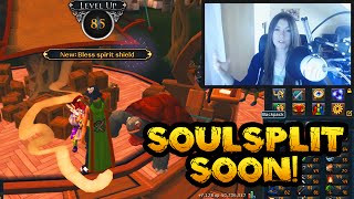 Runescape - Soulsplit Soon, 85 Prayer Achieved! [Facecam]