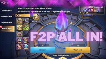 F2P First Time ALL IN on miracle wishes | Infinite Magicraid!