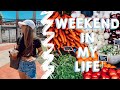 WEEKEND IN MY LIFE | Dallas farmer's market, pilates workout & Bronson's company