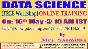 DATA SCIENCE (FREE Workshop) Online Training @ DURGASOFT