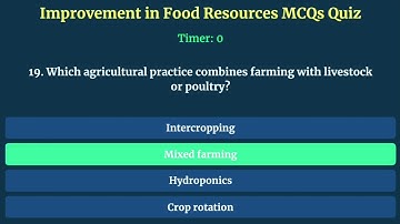 Class 9 Science | Improvement in Food Resources | Chapter 12 MCQs | Biology Quiz