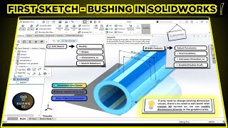 First Sketch - Exercise 1: Bushing in SOLIDWORKS | Beginner Tutorial
