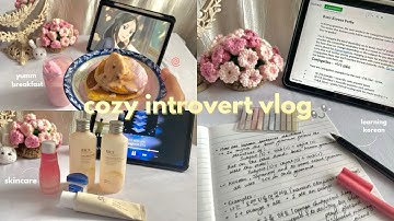 Introvert Diaries 🍡🌸 | a cozy day • cute breakfast, Korean study & slow outing
