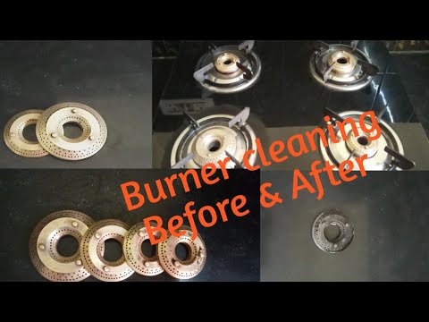 How to clean gas Burner at home with Harpic������♀������♀������ - YouTube
