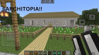 Architopia modern white suburban home in Minecraft/Architopia city