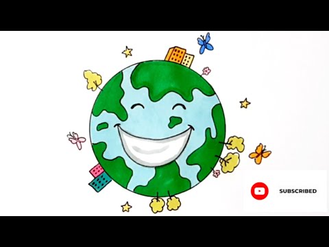 Как Нарисовать Мир На Планете ЗемляHow To Draw A World On Planet Earth