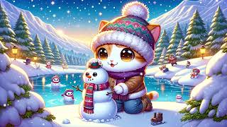 Snowy Whiskers l Music Channel with Joyful Tunes for the Cat's Snowman Adventure