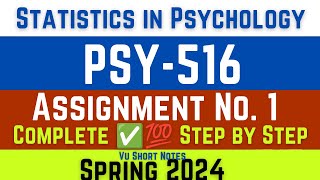 Psy516 Assignment 1 Solution Spring 2024 || PSY 516 solution || Solved psy516 Assignment 1