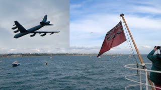 Surprise B-52 Flypast at Bournemouth Airshow Viewed From Steamship Shieldhall