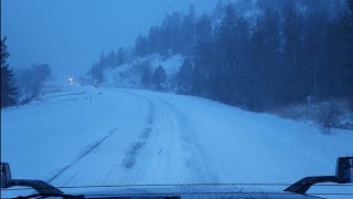 Storm Closes The Tunnel.. We Take Hwy 40 Over Berthoud Pass.. Winter Trucking Barefoot!!