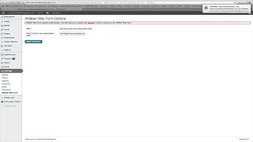 Aweber plugin on Wordpress