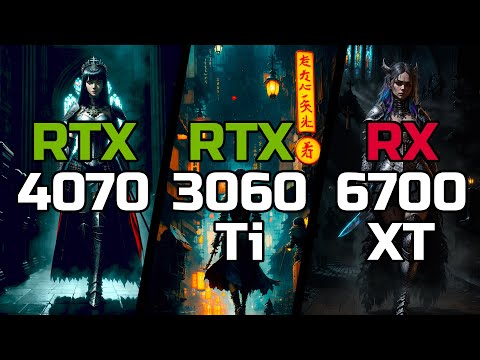 RTX 4070 vs RTX 3060 Ti vs RX 6700 XT - Test in 10 Games