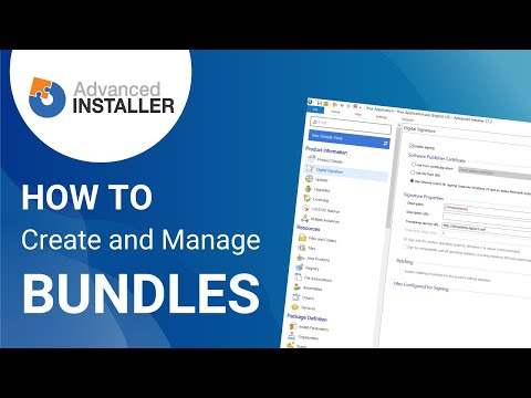 How To Create, Set Up and Manage your Bundle Installer