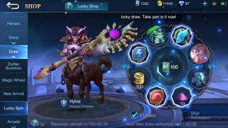 Lucky Spin Draw MLBB [ Abyssal Shaman ] Hylos ELITE SKIN 3,180 Ticket