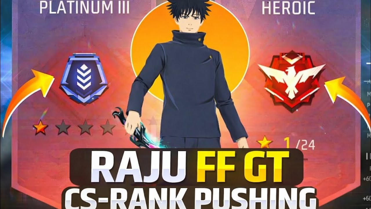 🔥 CS-RANK PUSHING WITH RANDOM PLAYER | RAJU FF GT 🔥 - YouTube