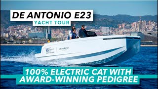 Brilliant new €130K electric cat | De Antonio E23 yacht tour | Motor Boat &amp; Yachting