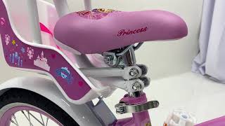 Обзор детского велосипеда для девочки PRINCESS 16 дюймов от 5 лет с корзинкой и багажником