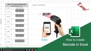 Easy - How to create barcode in Excel | Barcode generation