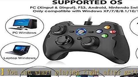 EasySMX Wired Gaming Controller,PC Game Controller Joystick with Dual-Vibration Turbo and Trigger B