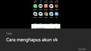 Cara menghapus akun vk