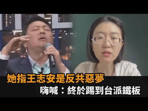 她指王志安是「反共中國人的惡夢」 嗨謝台人：終於踢到台派鐵板－全民話燒