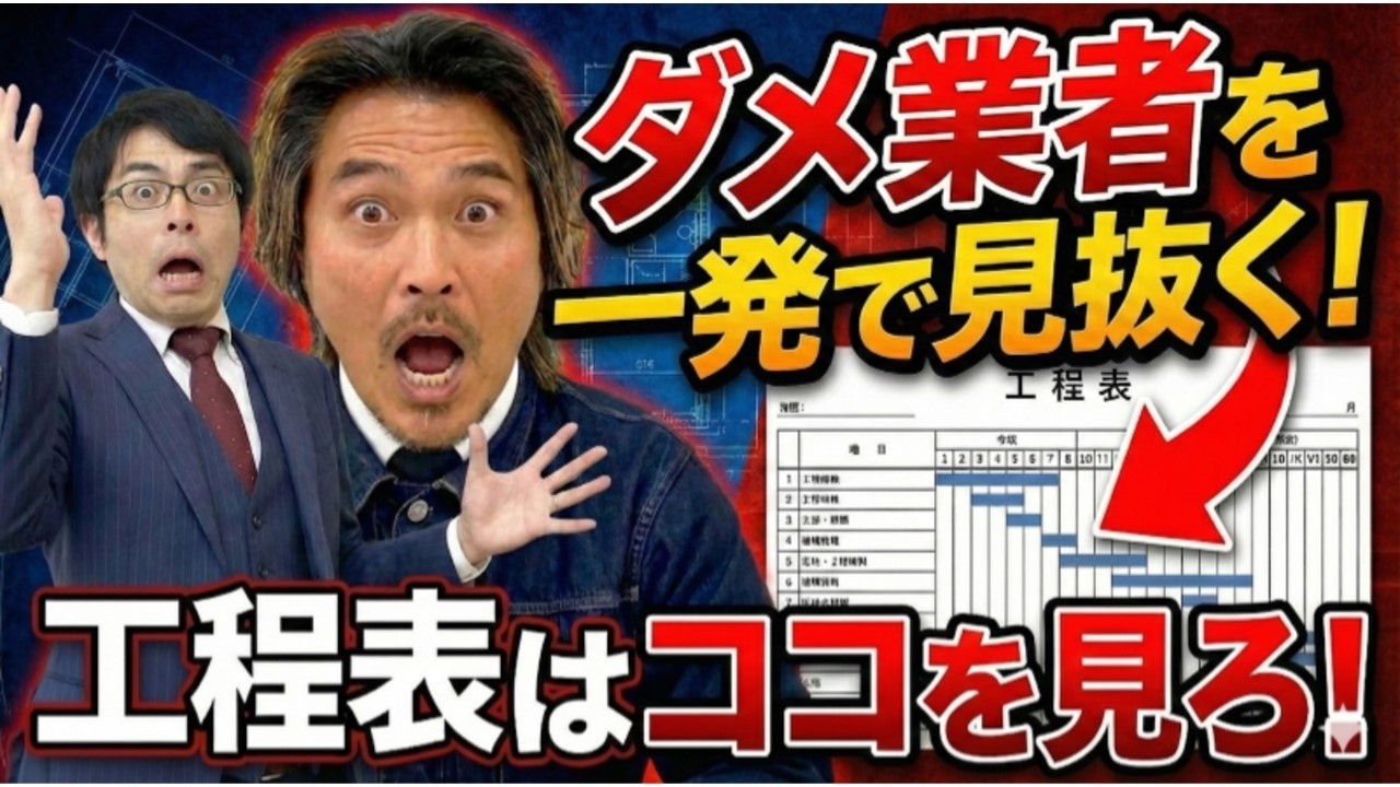 【ダメな工程表３選】現役リフォーム会社社長が提言｜オーナー直発注への道！