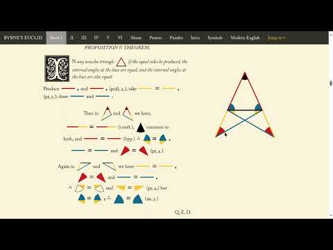 Oliver Byrne's Elements of Euclid Audiobook: Book 1. Proposition 5