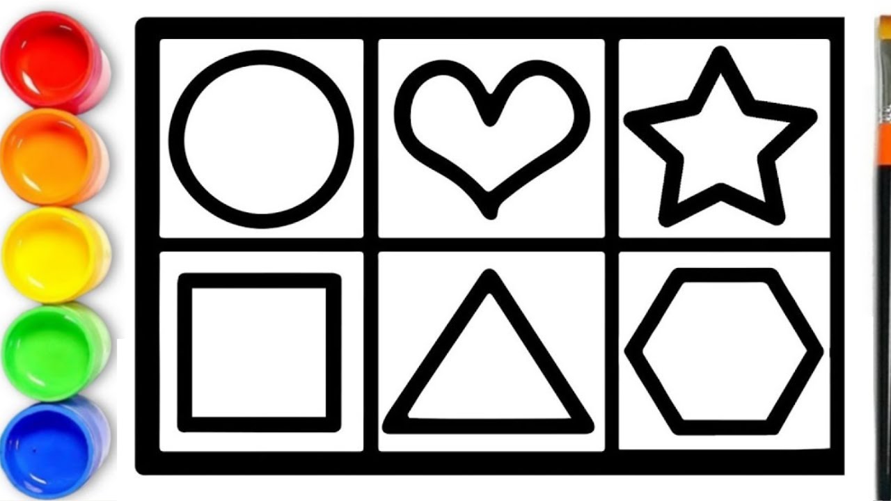 How to Draw Geometry For Children, Shapes Drawing and Coloring For Kids and Toddlers