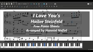 Hailee Steinfeld - I Love You's (Free Piano Sheets)