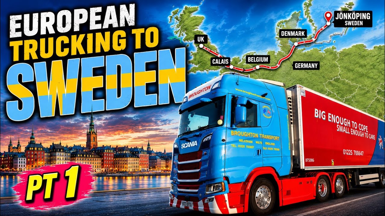 Trucking to Sweden Pt 1 - European Long distance driving.  