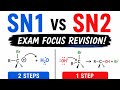 SN1 vs SN2 Reaction 🔥 | Exam Focus Revision | Haloalkane Quick Review | WBCHSE + JEE NEET