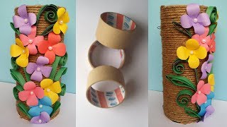 How to Make Best out of waste Flower vase !!! Jute/Twine Flower Vase !!!! Unique
