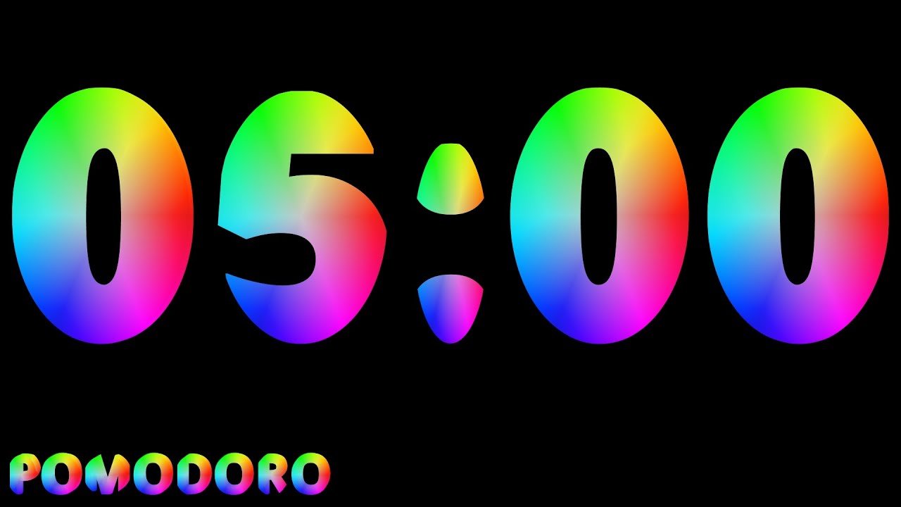 5 Minute Timer - Study - Work - Deep Focus - Countdown Timer - No Music ...