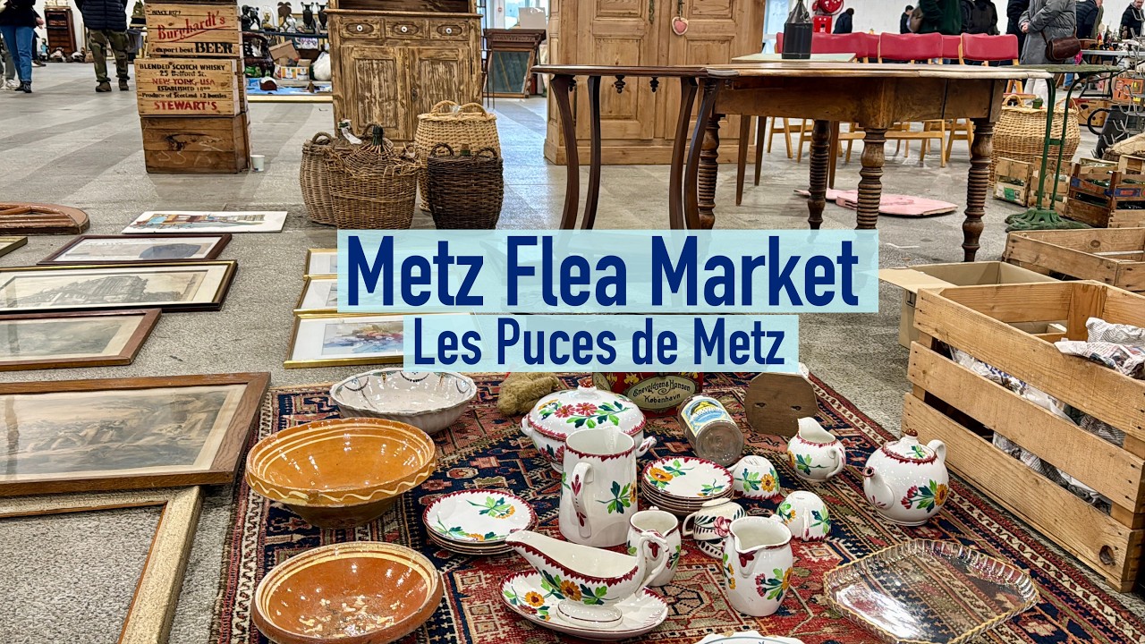 Находки на блошином рынке в Меце | Множество продавцов и винтажные вещи