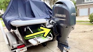 HOW TO  manually raise outboard motor + tilt/trim motor replacement  yamaha outboard