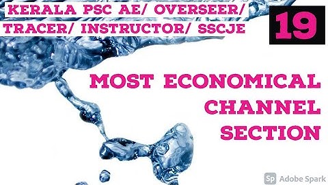 most economical channel section fluidmechanics part 19