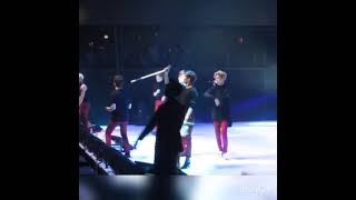 Youngjae got hit by a firework but still he performed like a pro🙌