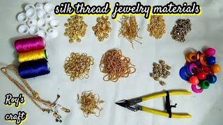 silk thread jewellery making materials name list/raw silk thread earrings, Bangles materials. screenshot 5